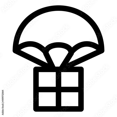 Parachute delivery icon