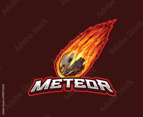 Meteor Fireball Illustration