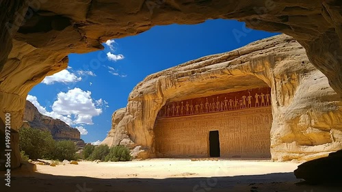 Ancient Nabataean Tomb in Madain Saleh, Saudi Arabia