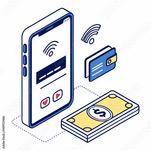 Mobile payment app interface design wireless money transfer