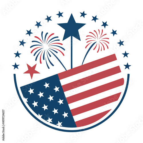 4th of july vector icon design