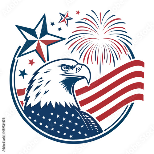 4th of july vector icon design