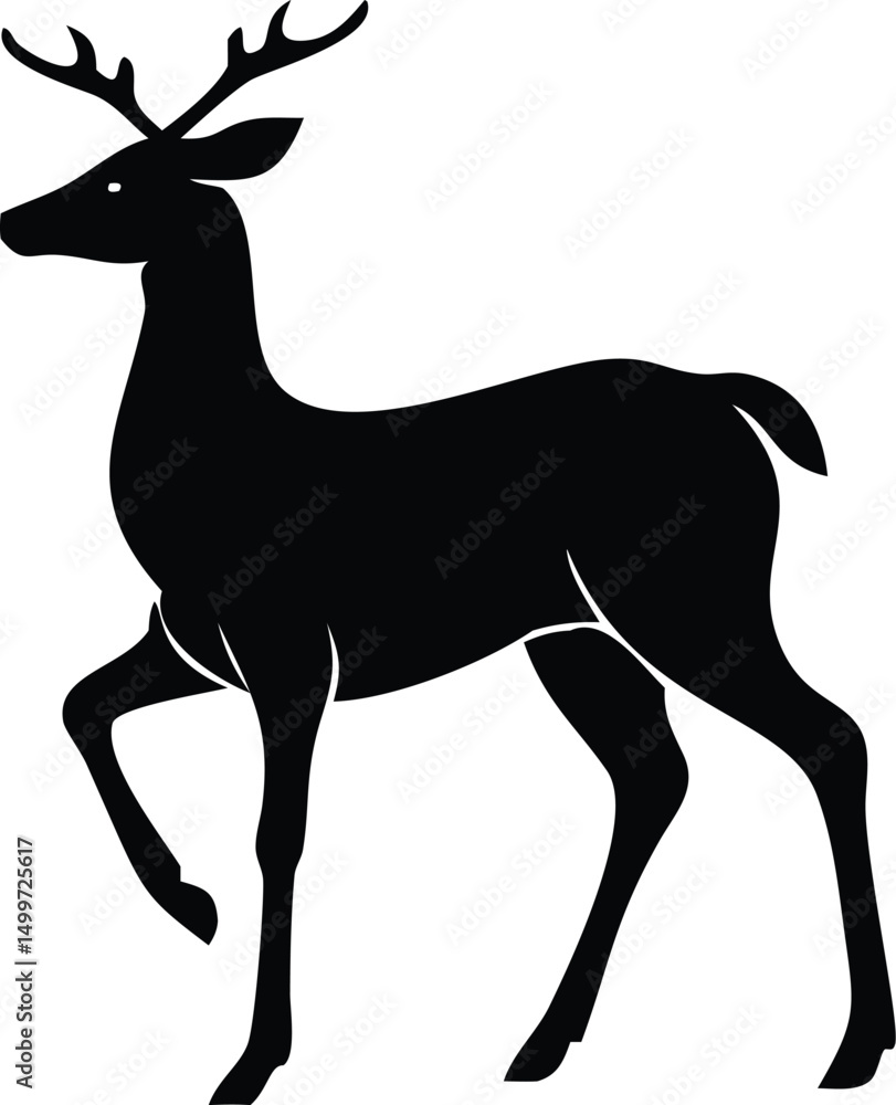 Obraz premium deer silhouette vector