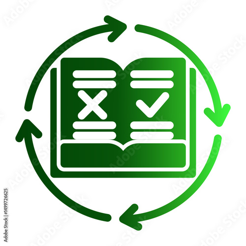 Icon for sustainable growth and continuous development. Perfect for lifelong learning and eco-friendly education topics.