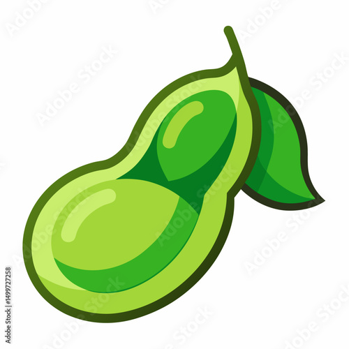Lima bean icon on white background 