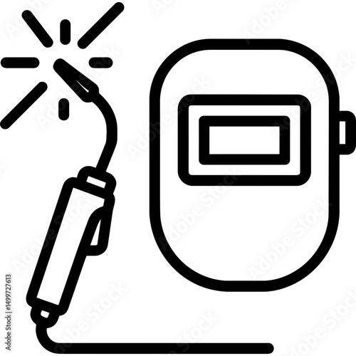 Welding tool minimal vector icon