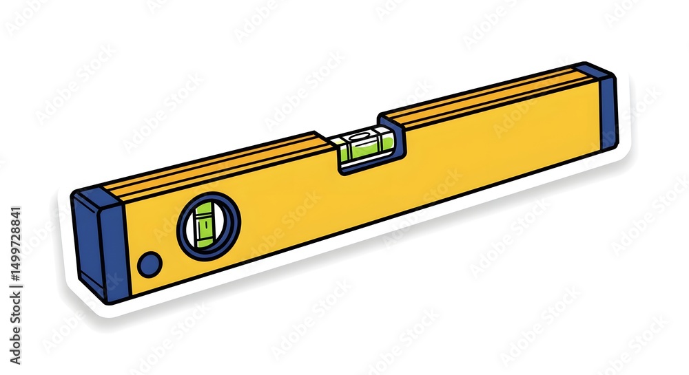 Cartoon Level Tool Illustration Cartoon Level Tool Illustration
