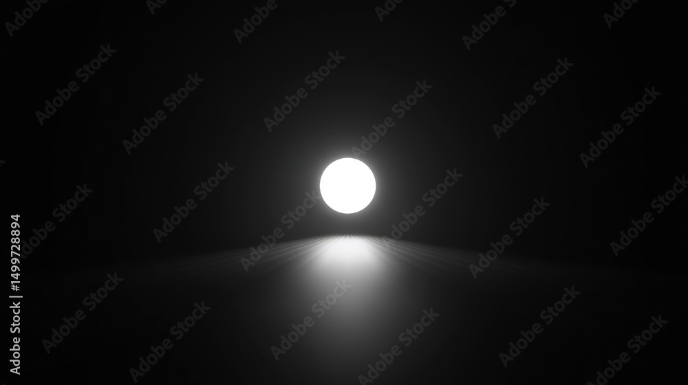 Obraz premium Bright Light Source Illuminates Dark Room Studio Shot Abstract Background