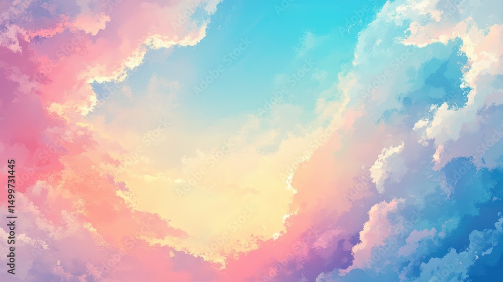 Pastel Sky Dreamy Cloudscape Background Pastel Sky Dreamy Cloudscape Background