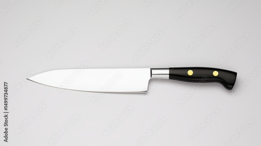 Professional Chef Knife with Black Handle High-quality stainless steel kitchen knife with black handle, ideal for chefs and home cooking professionals in culinary tasks Professional Chef Knife with Black Handle High-quality stainless steel kitchen knife with black handle, ideal for chefs and home cooking professionals in culinary tasks