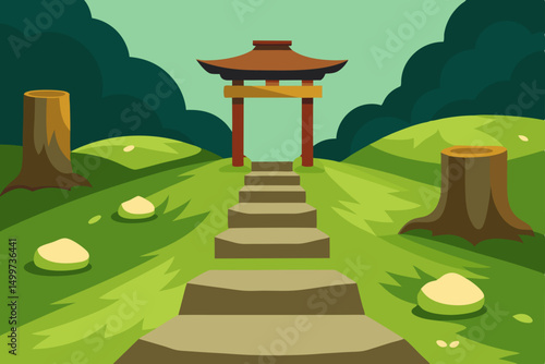 japanese garden in the garden