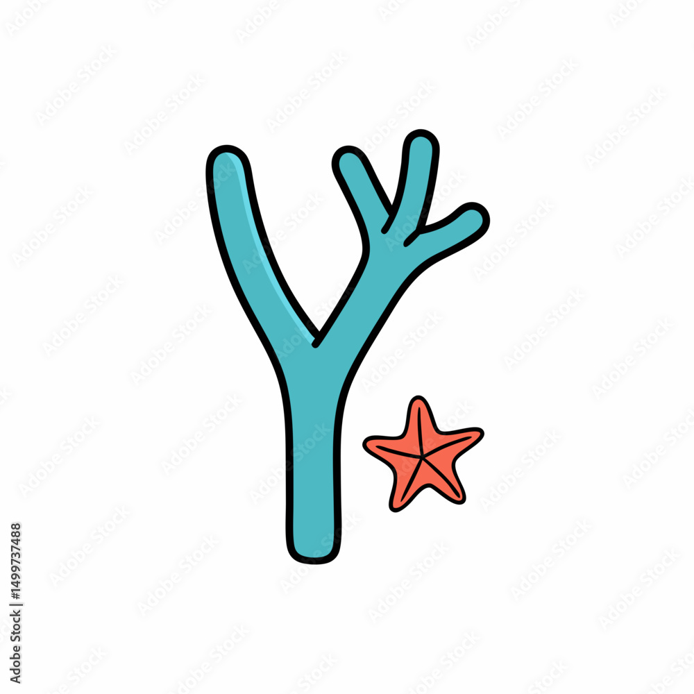 Obraz premium Y as a branching coral