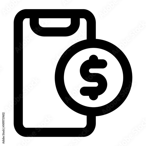 mobile payment icon for illustration