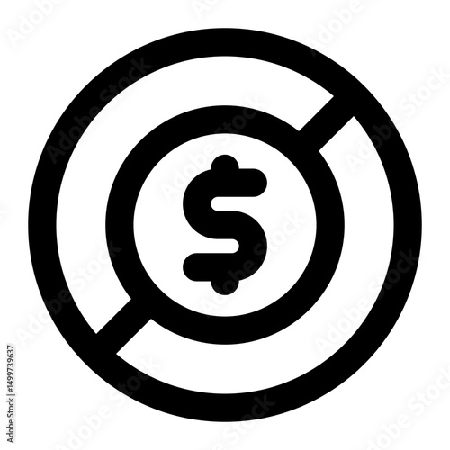 no cash icon for illustration