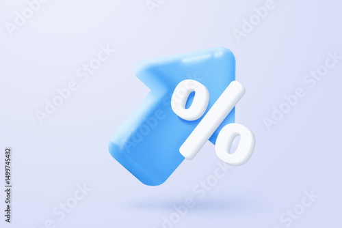 3d statistic graph icon for investment diagram report. creative solution concept on pastel background. Goal for business, bank, finance. 3d analysis investment graph vector icon render illustration