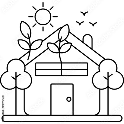 Eco Friendly Smart Home Icon