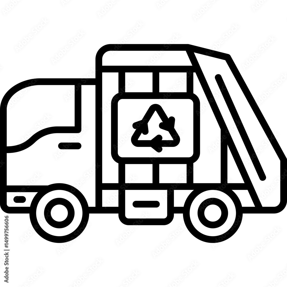 Recycling Truck Icon Recycling Truck Icon