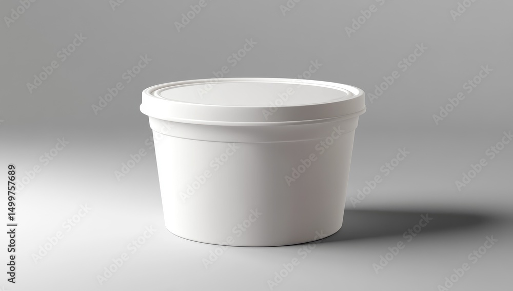 Blank white plastic food container Blank white plastic food container