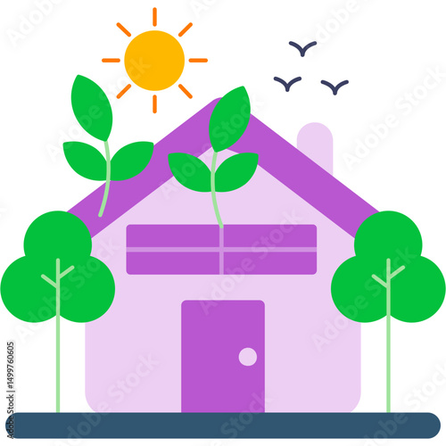 Eco Friendly Smart Home Icon