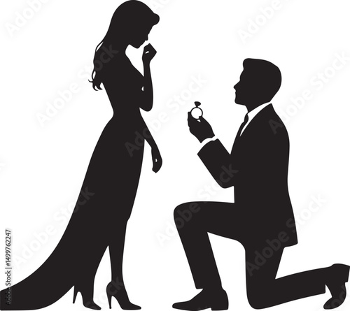 Just Married Couple Silhouette

Bride & Groom Walking Hand in Hand

Wedding Day Kiss Vector Design

Elegant Wedding Couple Under Arch

Silhouette of Romantic Wedding Moment