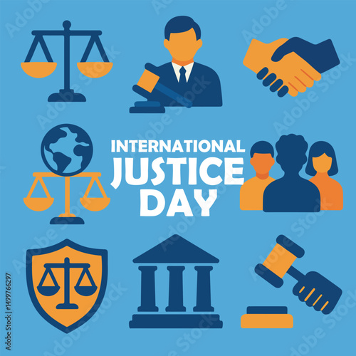 international justice day social media post icon 