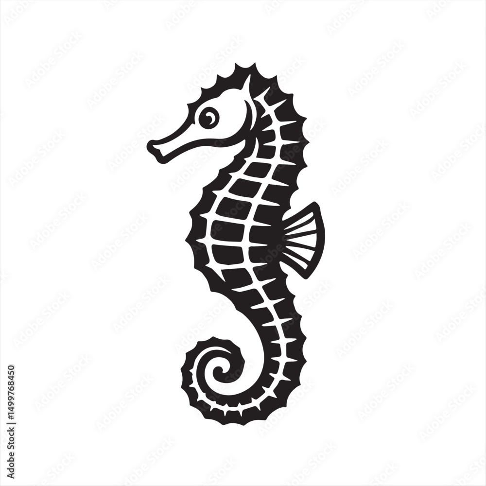 Fototapeta premium vector illustration of a Seahorses