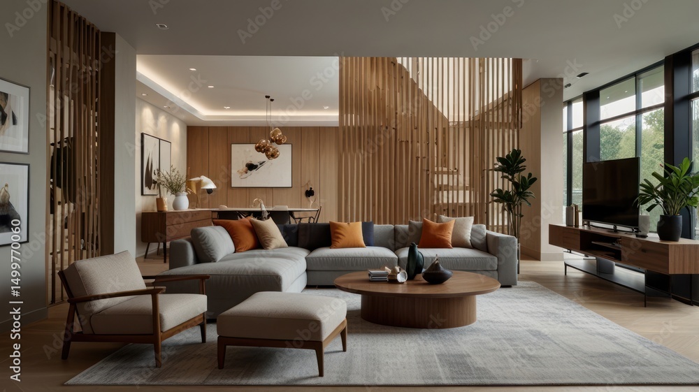 Fototapeta premium Modern Luxury Living Room