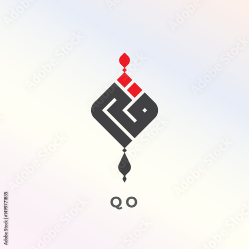 QO Kufi Calligraphy Abstract Logo logo design vector illustration