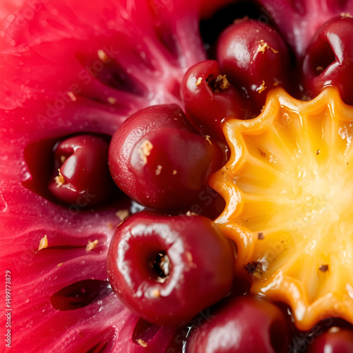 a close up of a fruit