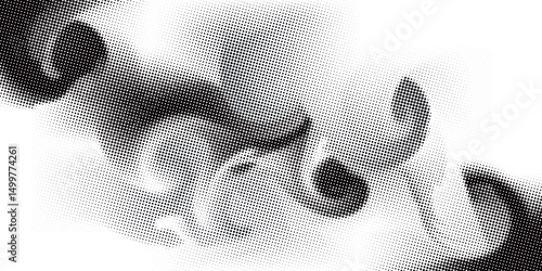 grunge Halftone white and black dots pattern and black gradient grunge texture background. Dotted line comic sport style vector illustration