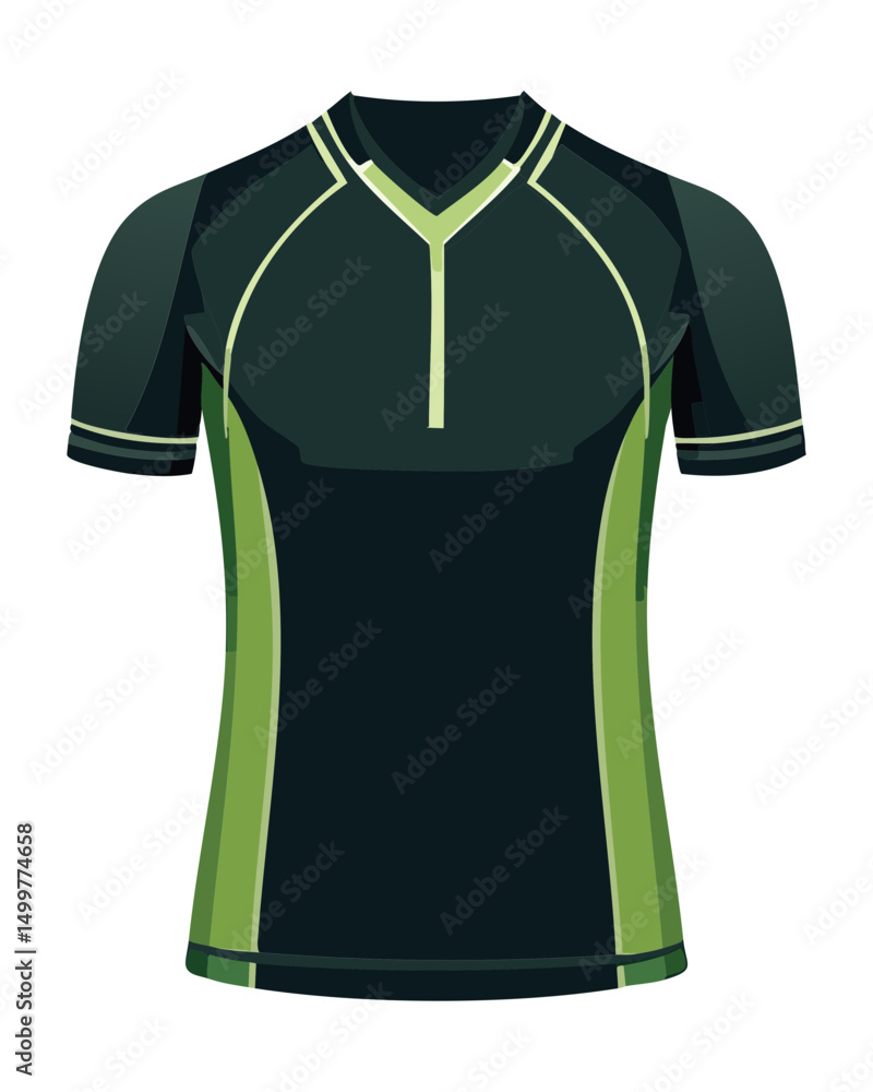 Naklejka premium dark green black cycling jersey for training