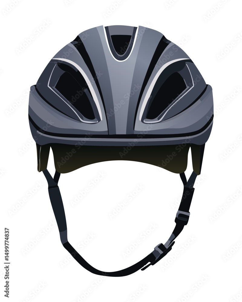 Fototapeta premium dark gray cycling helmet for maximum safety