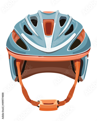 blue orange cycling helmet for active riders
