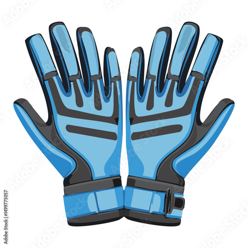 light blue cycling gloves for hand protection