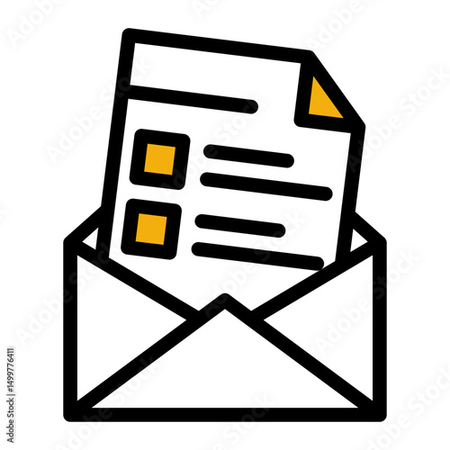 An icon representing email communication, mail messages, and electronic correspondence.