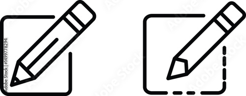 Edit and Modify Pencil Vector Icon