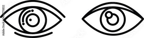 Eye Vision and View Symbol Vector Icon

