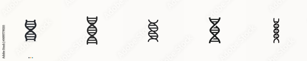 DNA Helix Icon – Minimal Flat Design Genetic Symbol for Science and Technology DNA Helix Icon – Minimal Flat Design Genetic Symbol for Science and Technology