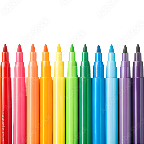 colored pencils isolated on white background