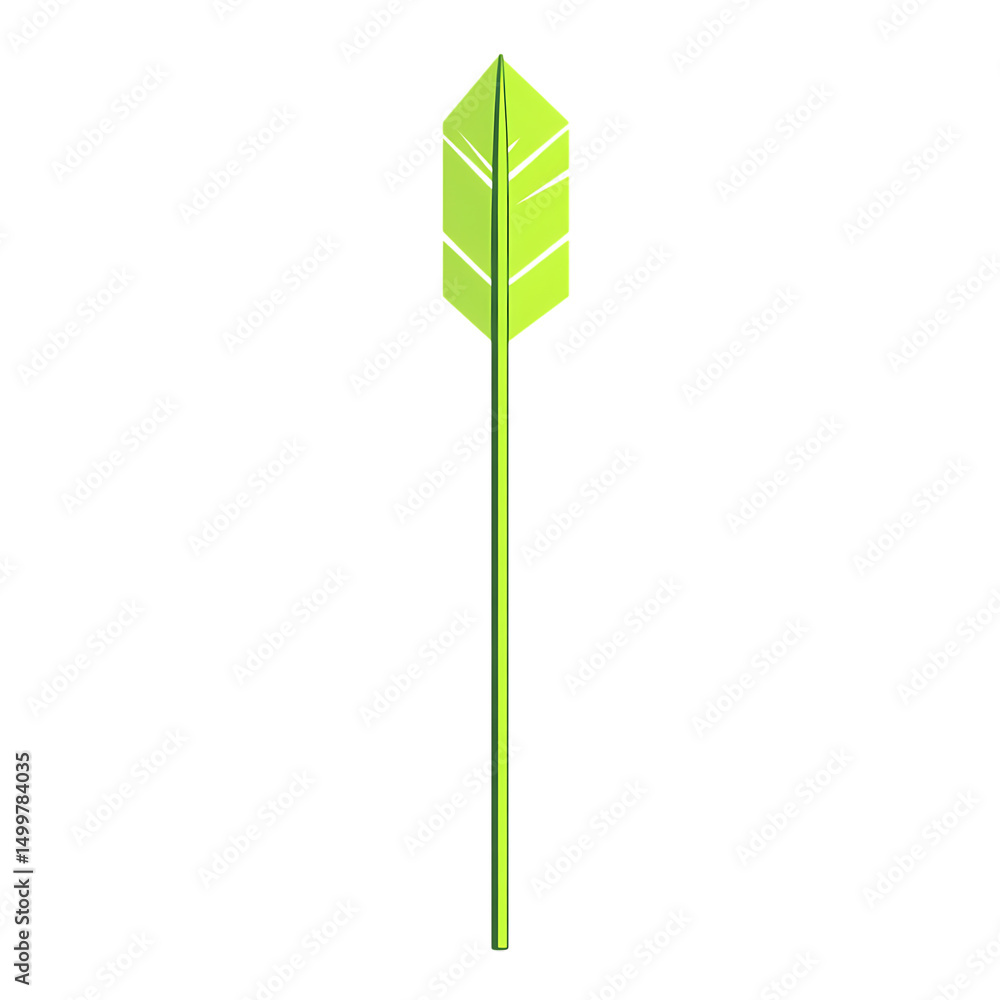 Minimalistic Arrow with Clean Contours in Lime Green Isolated on Transparent Background Minimalistic Arrow with Clean Contours in Lime Green Isolated on Transparent Background