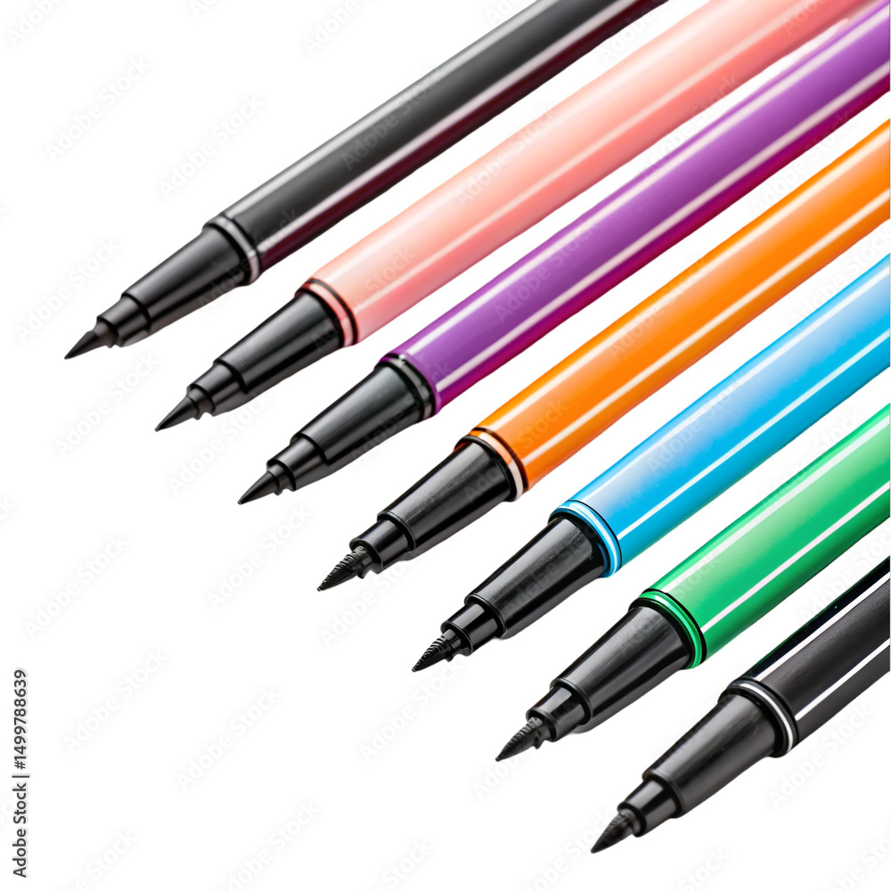 set of colored pens set of colored pens
