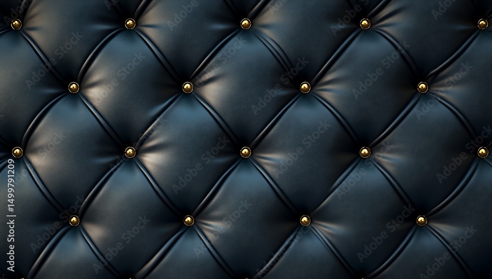 Naklejka premium Black Leather Upholstery Texture.