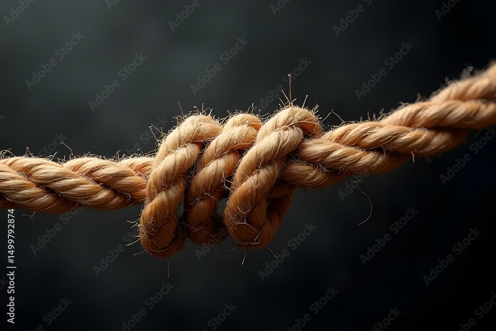 knot on a rope knot on a rope