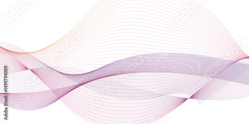 Abstract modern colorful wavy stylized lines background. blending gradient colors. You can use for Web, Texture, Wallpaper, Template, Desktop background, Business banner, poster design.	