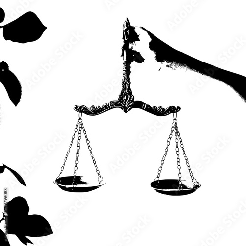 justice scales silhouette