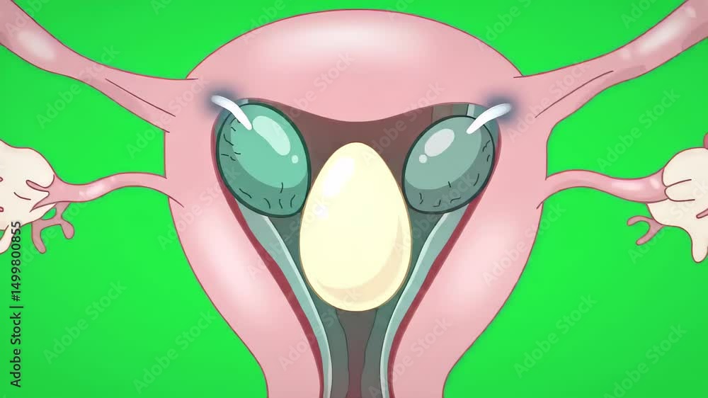 Reproductive Animation Female Reproductive System Anatomy and Stages of Fertilization ...