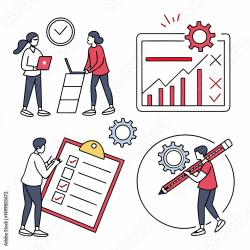 Teamwork collaboration project management business strategy