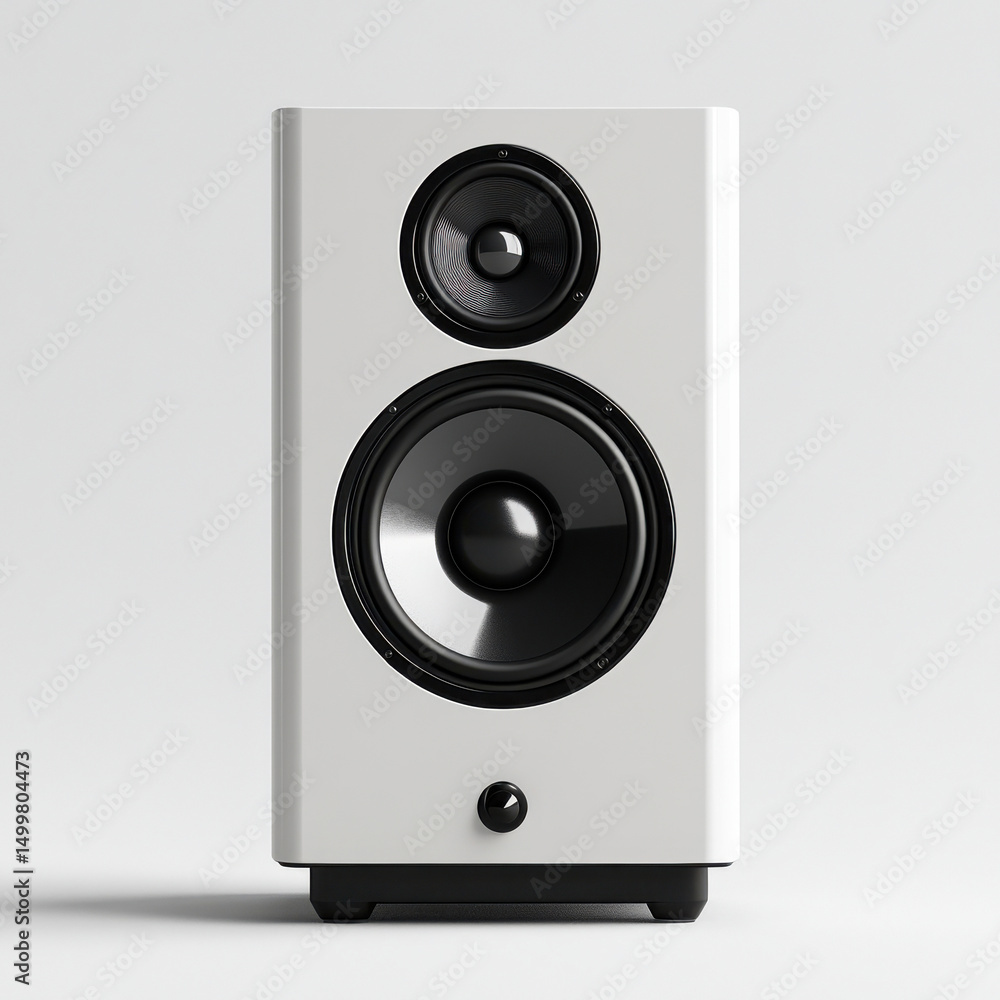 A clean and detailed isolated audio speaker perfect for sound system and music projects A clean and detailed isolated audio speaker perfect for sound system and music projects