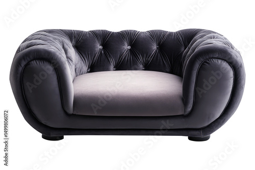 velvet fabric pet sofa isolated transparent-background