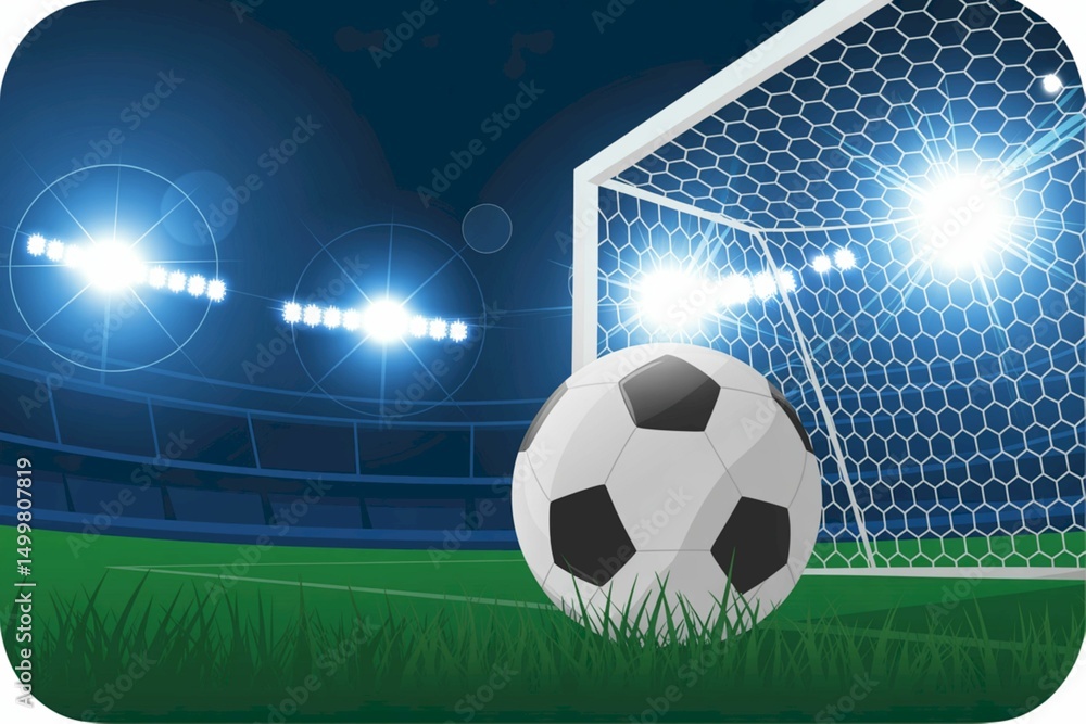Naklejka premium Modern Stadium Blueprint Poster – Football, Baseball, Soccer Stadium Wall Art